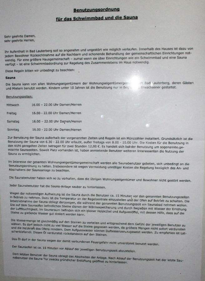 Ferienwohnung "Hagebutze" Mit Sauna Und Schwimmbad Bad Lauterberg Exterior foto